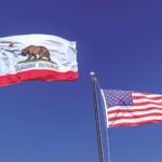 California Flags depicting hotels in California