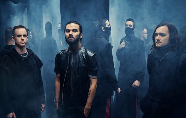 a picture containing members of Northlane all dressed in black
